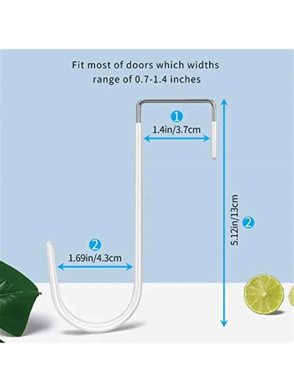 Over Door Hooks Heavy Duty Door Hanger Organizer Coat Towel Rack White